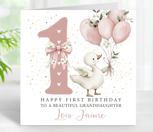 Personalised birthday card 1st - card,