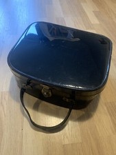 Patent Travel Beauty Case Vintage Black Bag Hat Box Bag Loloita Goth Retro
