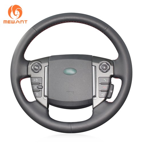 Black leather car - leather, steering