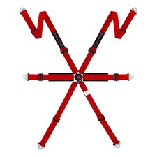 WILLANS RACE HARNESS RED 6PT