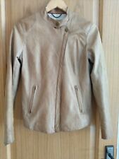Banana Republic Womens Heritage Tan Genuine Leather Moto Jacket Size XS UK8