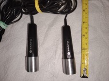  Microphones with 3.5mm Plugs 2metres Lead VGC original SANYO  Tested