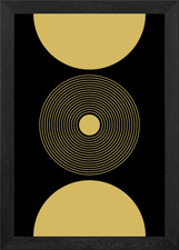 Gold Circle Abstract Art