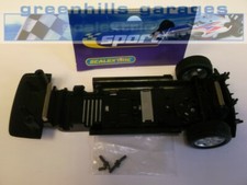 Greenhills Scalextric Range Rover Police Car Drift Chassis Plate + Axle + Wheels