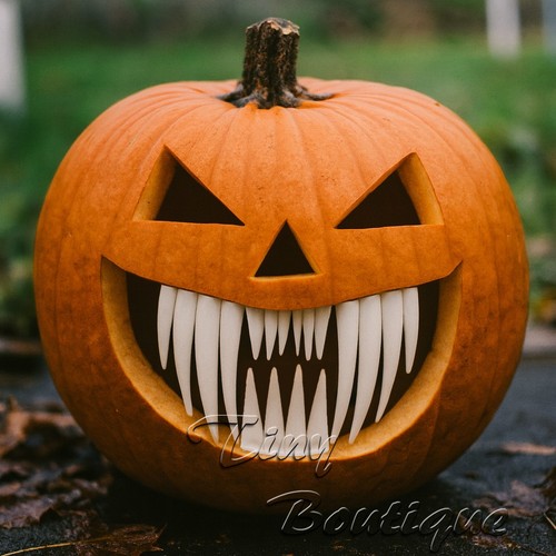 Halloween pumpkin teeth - halloween,