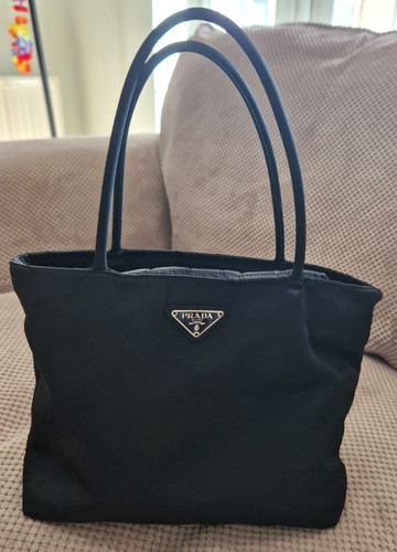 Prada vintage black nylon tote - prada,