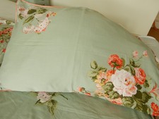 Laura Ashley Duvet Cover Set Single ROSEMORE Sage Matte Cotton Repro Archives