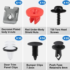 130 Clips Wheel Arch Bumper Splashguard Shield Fasteners for Ford Focus N807389S