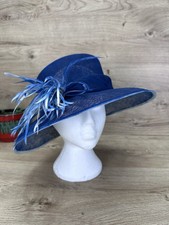 John Lewis Blue Wide Brim Hat