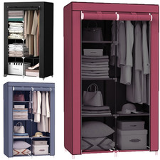 Large Fabric Canvas Wardrobe