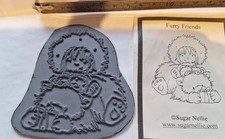 Furry Friends Sugar Nellie  Christmas  unmounted Rubber Stamp