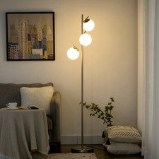 Modern Floor Lamp for Living Room Bedroom, 3 Light Tree Standing Lamp