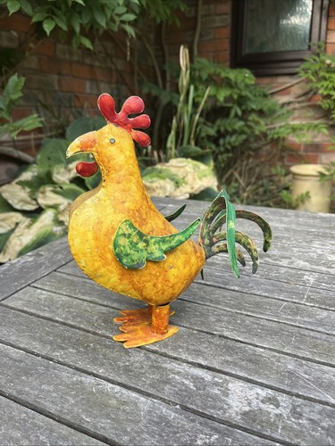 Metal rooster chicken - metal,