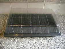 Microgreens  PROPAGATOR FULL SIZE 4 SHALLOW -SEED-TRAYS-WITH -HOLES-and 4 -TOPS