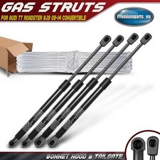 4x Gas Struts Bonnet Hood & Tailgate for Audi TT Roadster 8J9 08-14 Convertible