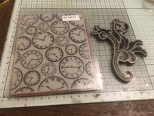 Stampendous steampunk clock panel & flourish not in packaging refST3071