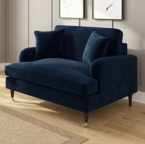 Velvet loveseat sofa couch - loveseat,