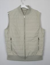Marks & Spencer Autograph Cotton Rich Zip Up Quilted Gilet Stone Size S - 3XL