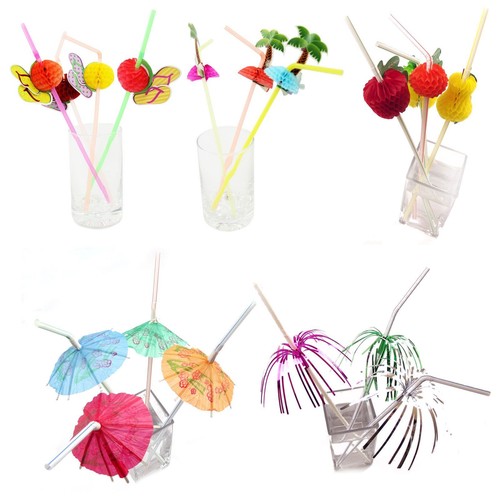 Exotic drinking straws - 3d,