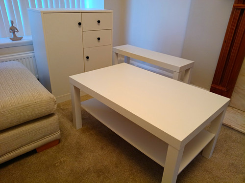 Piece white living room - white,