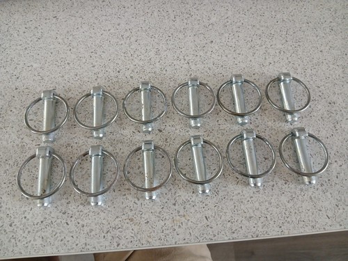 Galvanised lynch pins x12 - galvanised,