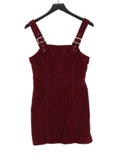 Topshop Pinafore/Dungaree Midi Dress UK12 in Red