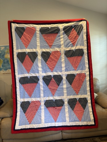 Handmade patriotic heart - patriotic, quilt