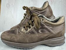 HOGAN Interactive Women’s Brown Suede Sneakers Size UK 6