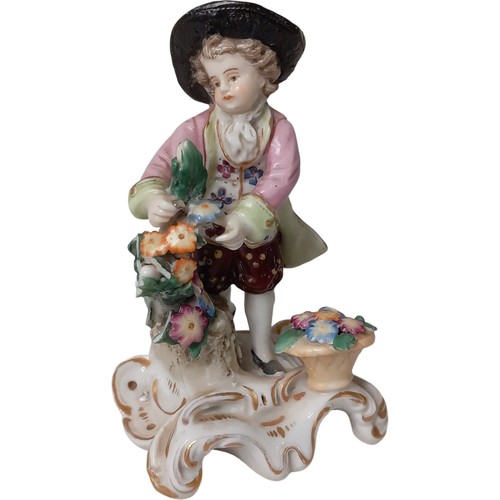 Antique porcelain figurine boy - figurine,