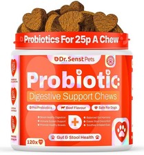 Dr. Senst Probiotics Dogs 120 Chews | Gut Health Profibre Vet Approved Treat