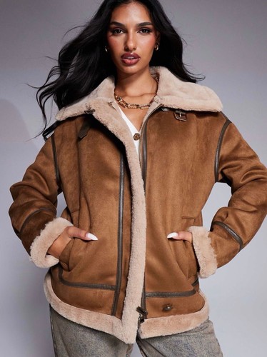 Morgan faux suede shearling