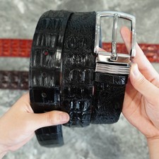 Real Crocodile Black Leather