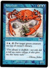 Magic Urza's Legacy 1999: #34/143 King Crab Uncommon TCG Card, Unplayed