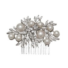 Hair Comb By Glitzy Secrets , Crystal And Faux Pearl 