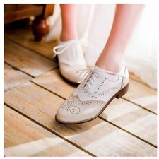 Vintage Women Brogues Lace Up