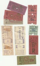 Bus tickets; BLUE BUS SER.,   W. GASH,   Economic,   RED BAND BUS  etc.