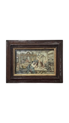Vintage framed tavern scene - vintage,