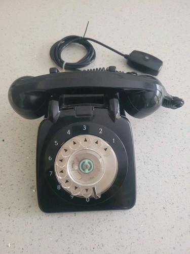 Vintage black rotary dial - vintage,