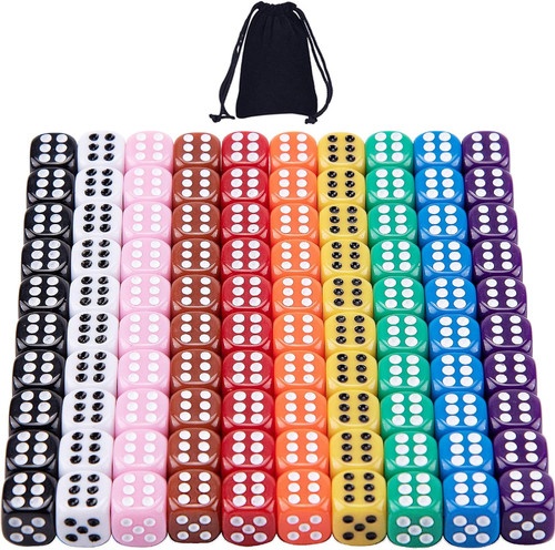 100 pieces dice sided - 100, 6