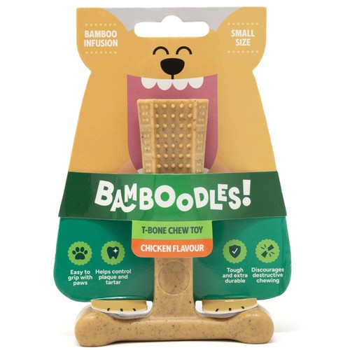 Bamboodles bone dog chew - t-bone,