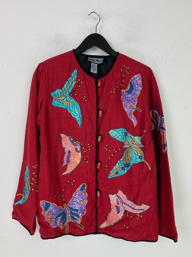 Indigo moon red butterfly - indigo,