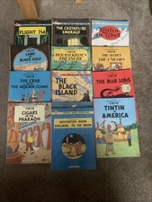 Tintin Bundle 12 Paperbacks 1986/87 including Tintin’s Moon Adventure 2 In 1