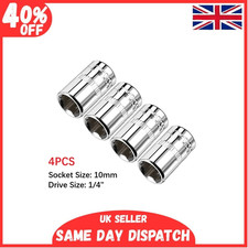 4Pcs 1/4-inch Drive 10mm Cr-V