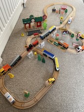 WOODEN TRAIN SET WITH TRACK