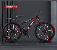 24 Inch Black Red Adult Bike