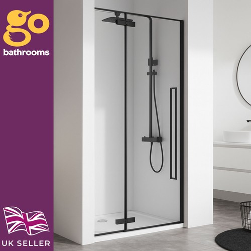 900mm black framed - black, hinged