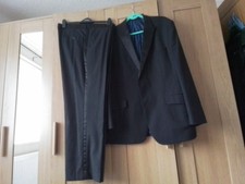 Gents George black dinner suit, jacket size 44"R and trousers 38" waist 29"leg