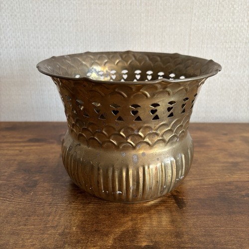 Vintage brass jardinière - vintage,