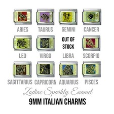 Sparkly zodiac 9mm italian - sparkly,