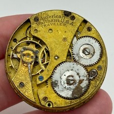 16s Antique Waltham Traveler Model 1899 American Pocket Watch Movement PARTS